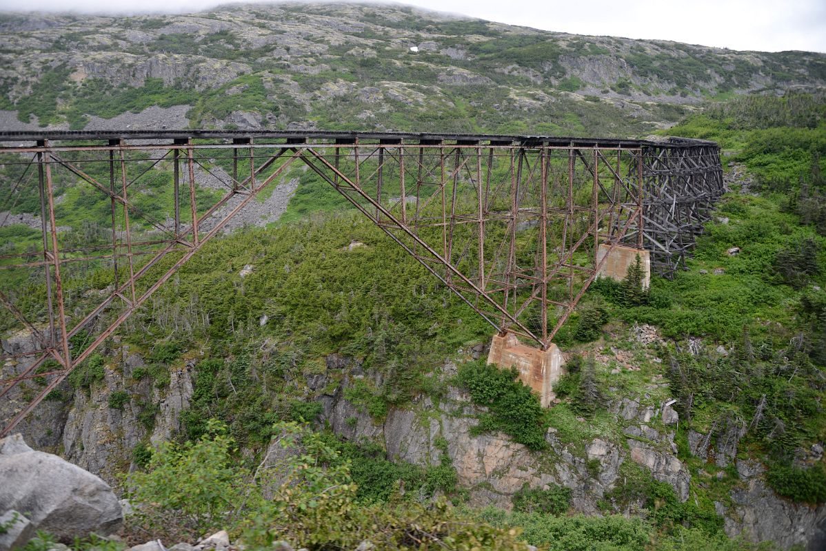 18B Steel Bridge Was The Tallest Cantilever Bridge In The World From The White Pass and Yukon Route Train To Skagway